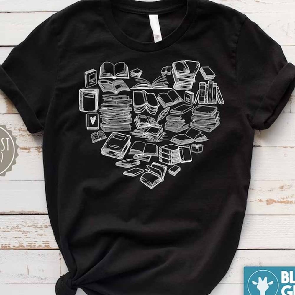 Books Heart Tshirt